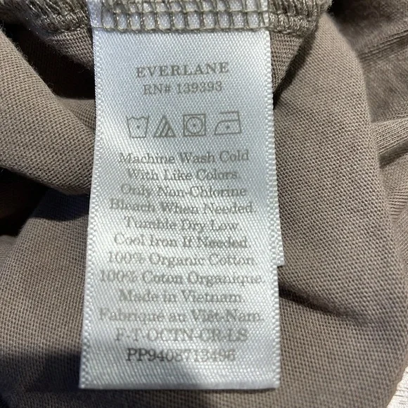 Everlane brown long sleeve organic cotton tee shirt XL - Picture 9 of 9